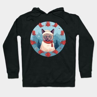 Burmese Cat Xmas, Love Cats Hoodie